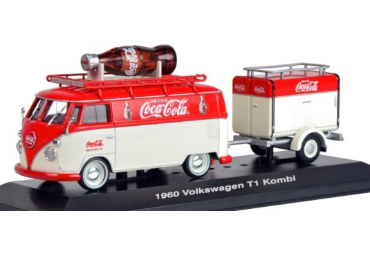 Miniature 1/43 VOLKSWAGEN Combi T1 + Remorque "Coca Cola" 1960 I R...